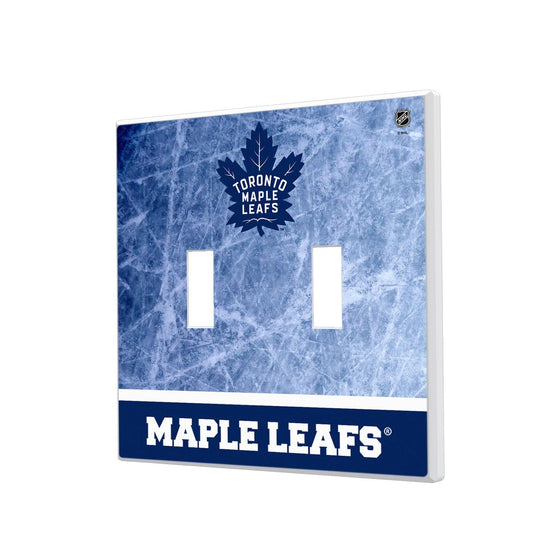 Toronto Maple Leafs Ice Wordmark Hidden-Screw Light Switch Plate-2