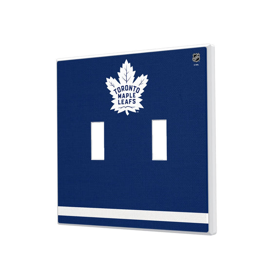 Toronto Maple Leafs Stripe Hidden-Screw Light Switch Plate-2