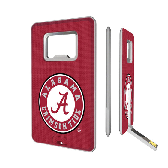 Alabama Crimson Tide Solid Credit Card USB Drive with Bottle Opener 32GB-0