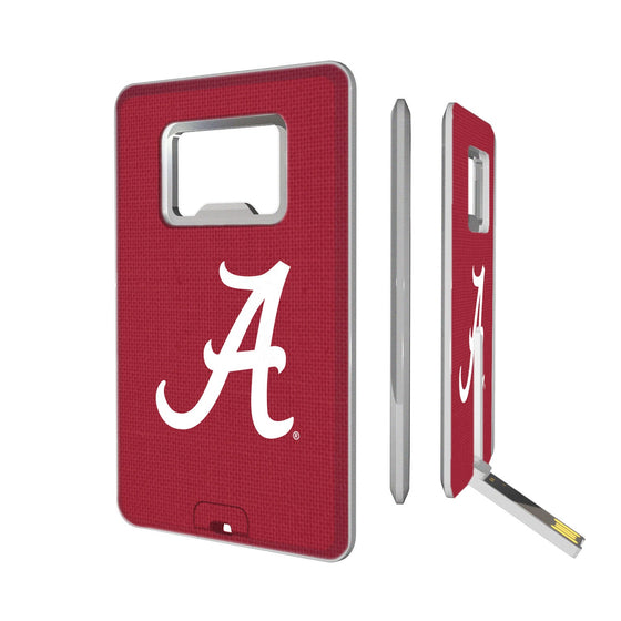 Alabama Crimson Tide Solid Credit Card USB Drive with Bottle Opener 16GB-0