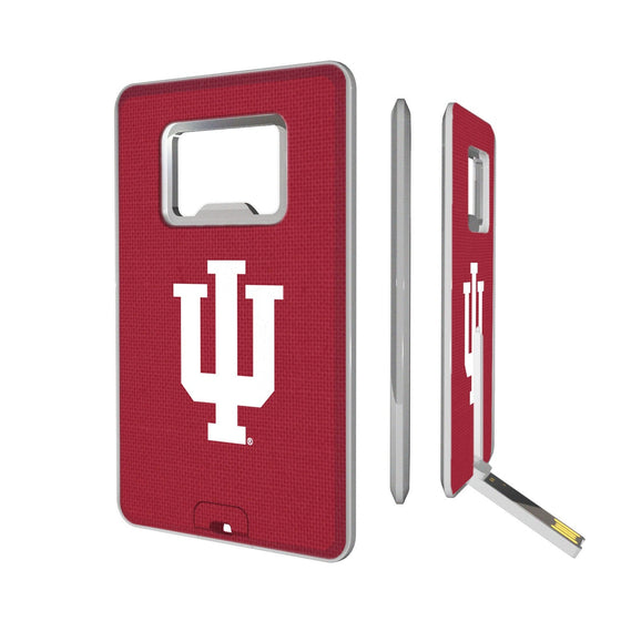 Indiana Hoosiers Solid Credit Card USB Drive with Bottle Opener 32GB-0