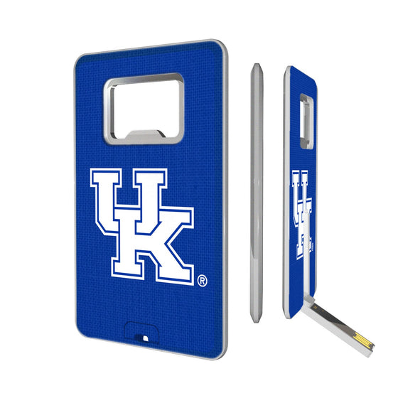 Kentucky Wildcats Solid Credit Card USB Drive with Bottle Opener 32GB-0
