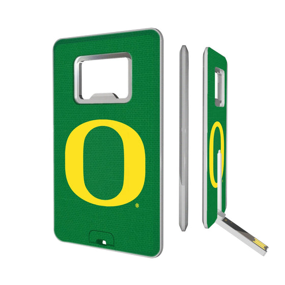 Oregon Ducks Solid Credit Card USB Drive with Bottle Opener 16GB-0