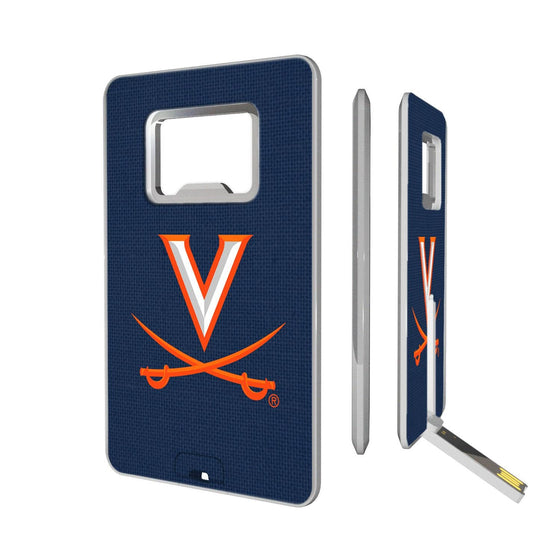 Virginia Cavaliers Solid Credit Card USB Drive with Bottle Opener 32GB-0