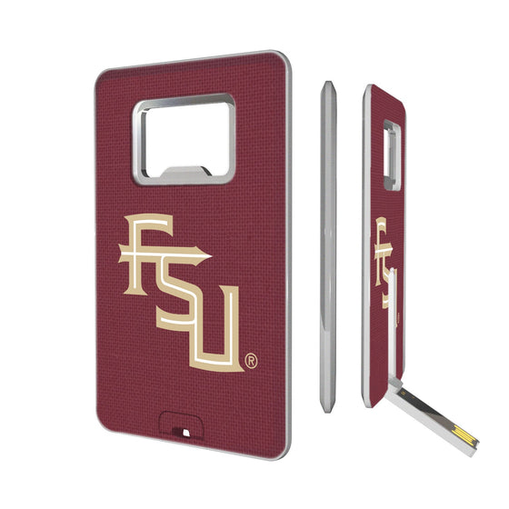 Florida State Seminoles Solid Credit Card USB Drive with Bottle Opener 32GB-0