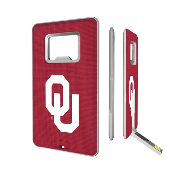 Oklahoma Sooners Solid Credit Card USB Drive with Bottle Opener 16GB-0