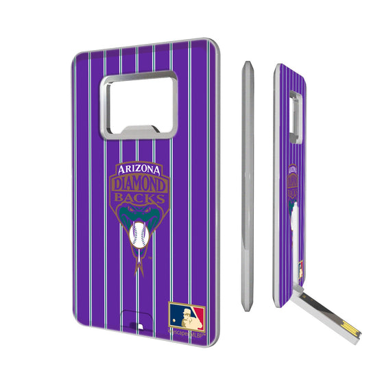 Arizona 1999-2006 - Cooperstown Collection Pinstripe Credit Card USB Drive with Bottle Opener 16GB - 757 Sports Collectibles