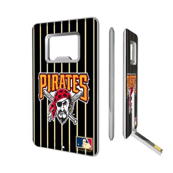 Pittsburgh Pirates 1997-2013 - Cooperstown Collection Pinstripe Credit Card USB Drive with Bottle Opener 16GB - 757 Sports Collectibles