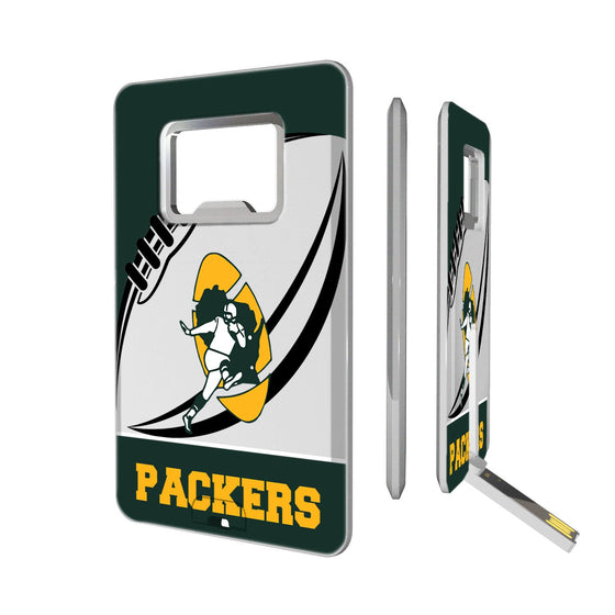 Green Bay Packers Historic Collection Passtime Credit Card USB Drive with Bottle Opener 32GB - 757 Sports Collectibles