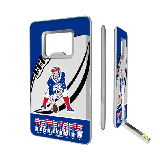 New England Patriots Passtime Credit Card USB Drive with Bottle Opener 32GB - 757 Sports Collectibles