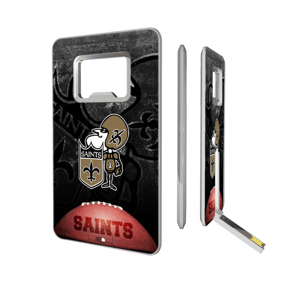 New Orleans Saints Legendary Credit Card USB Drive with Bottle Opener 32GB - 757 Sports Collectibles