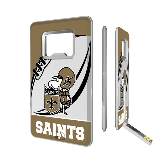 New Orleans Saints Passtime Credit Card USB Drive with Bottle Opener 32GB - 757 Sports Collectibles