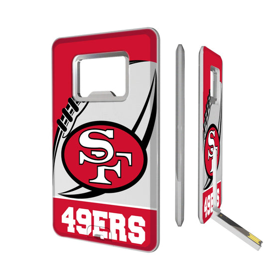 San Francisco 49ers Passtime Credit Card USB Drive with Bottle Opener 32GB - 757 Sports Collectibles