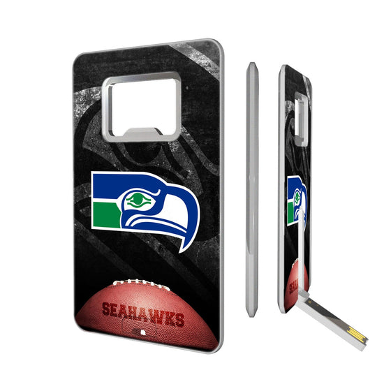 Seattle Seahawks Legendary Credit Card USB Drive with Bottle Opener 32GB - 757 Sports Collectibles