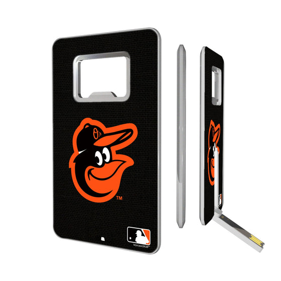 Baltimore Orioles Orioles Solid Credit Card USB Drive with Bottle Opener 16GB - 757 Sports Collectibles