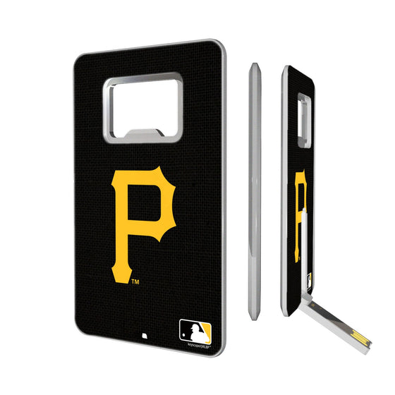 Pittsburgh Pirates Pirates Solid Credit Card USB Drive with Bottle Opener 16GB - 757 Sports Collectibles