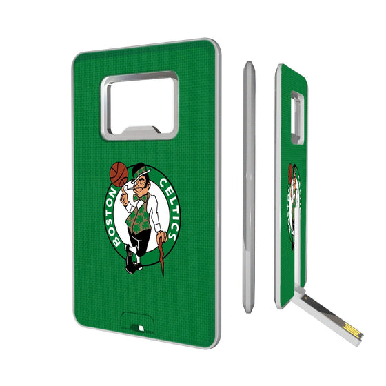 Boston Celtics Solid Credit Card USB Drive with Bottle Opener 32GB-0