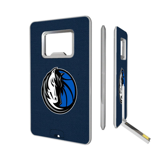 Dallas Mavericks Solid Credit Card USB Drive with Bottle Opener 32GB-0