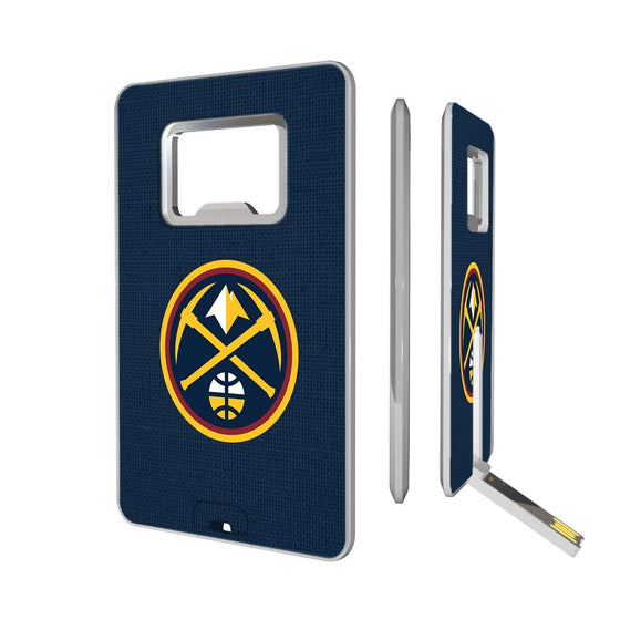 Denver Nuggets Solid Credit Card USB Drive with Bottle Opener 32GB-0