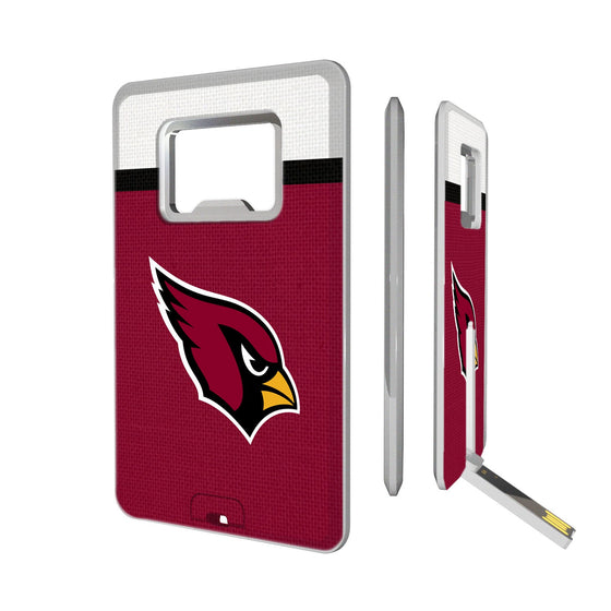 Arizona Cardinals Stripe Credit Card USB Drive with Bottle Opener 16GB - 757 Sports Collectibles