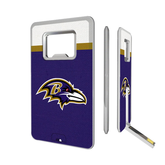 Baltimore Ravens Stripe Credit Card USB Drive with Bottle Opener 16GB - 757 Sports Collectibles