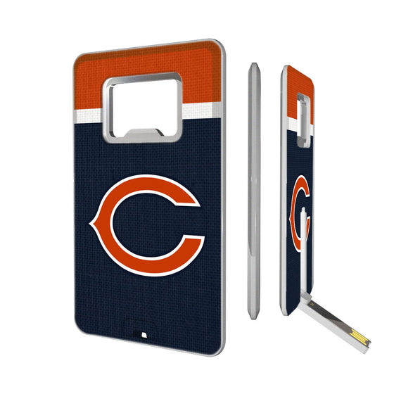 Chicago Bears Stripe Credit Card USB Drive with Bottle Opener 16GB - 757 Sports Collectibles