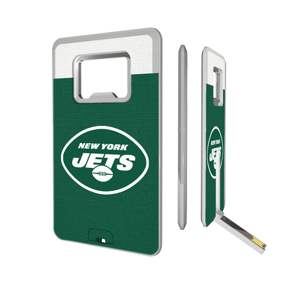 New York Jets Stripe Credit Card USB Drive with Bottle Opener 16GB - 757 Sports Collectibles