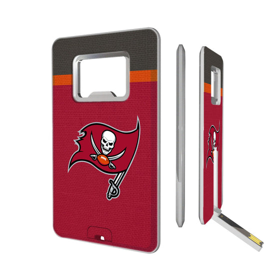 Tampa Bay Buccaneers Stripe Credit Card USB Drive with Bottle Opener 32GB - 757 Sports Collectibles