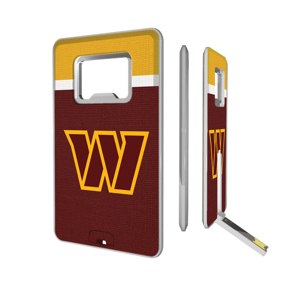 Washington Commanders Stripe Credit Card USB Drive with Bottle Opener 32GB - 757 Sports Collectibles