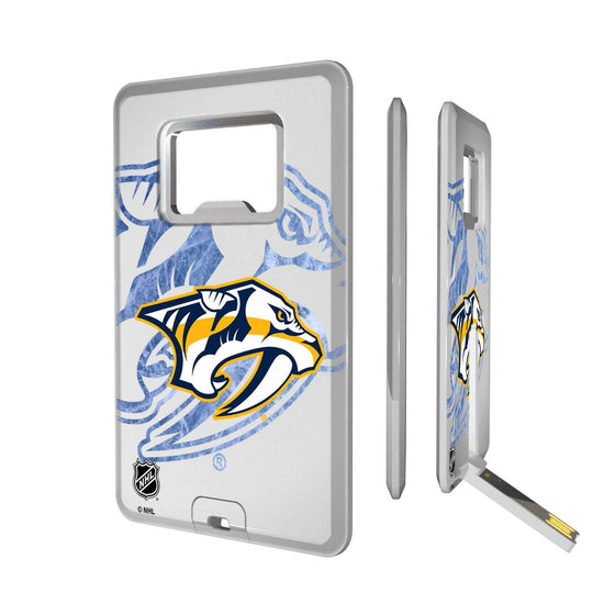 Nashville Predators Ice Tilt Credit Card USB Drive with Bottle Opener 32GB-0