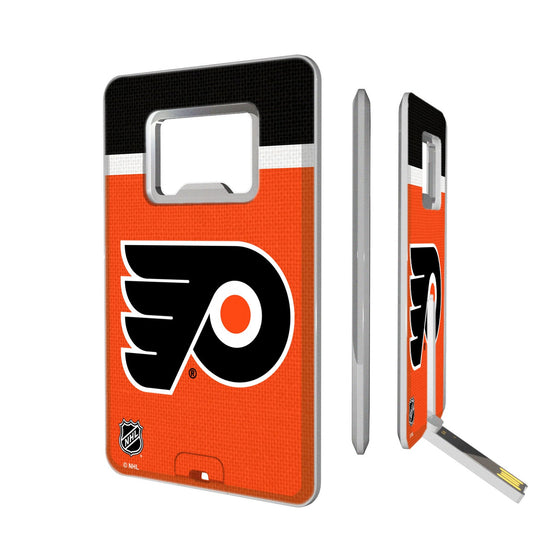 Philadelphia Flyers Stripe Credit Card USB Drive with Bottle Opener 32GB-0