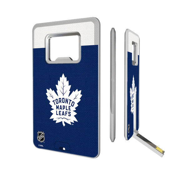 Toronto Maple Leafs Stripe Credit Card USB Drive with Bottle Opener 32GB-0