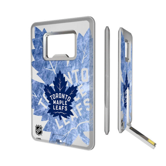 Toronto Maple Leafs Ice Tilt Credit Card USB Drive with Bottle Opener 32GB-0