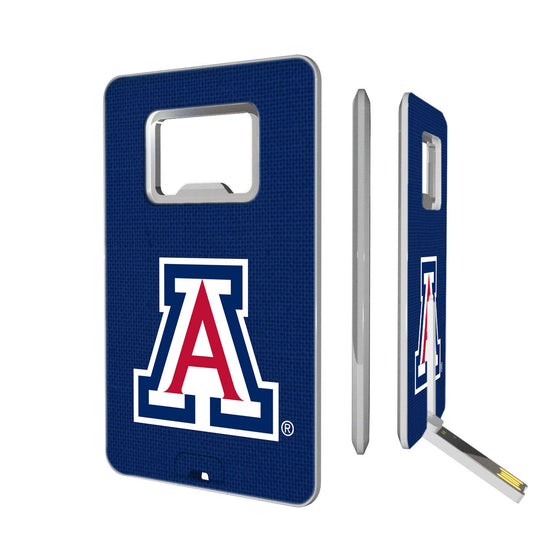 Arizona Wildcats Solid Credit Card USB Drive with Bottle Opener 16GB-0