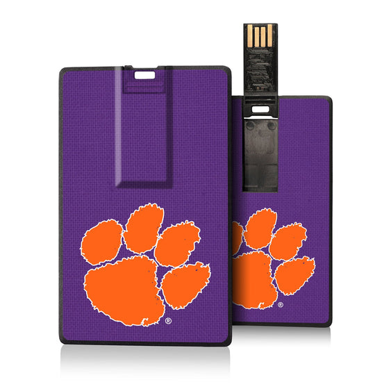 Clemson Tigers Solid Credit Card USB Drive 16GB-0