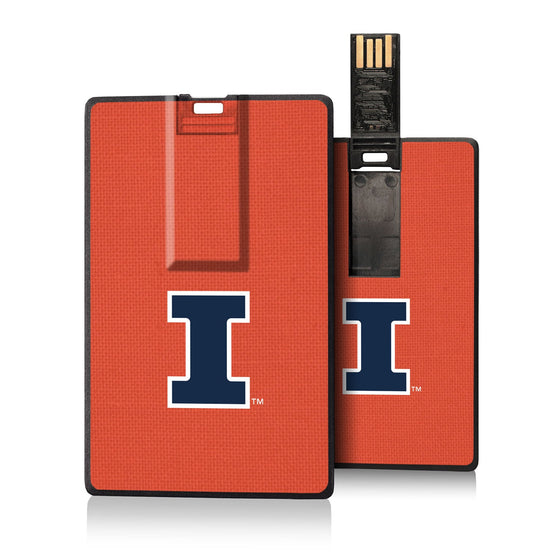 Illinois Fighting Illini Solid Credit Card USB Drive 16GB-0