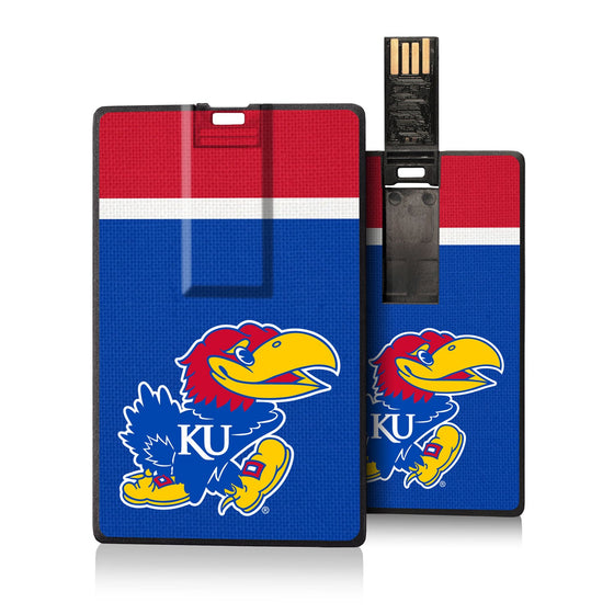 Kansas Jayhawks Stripe Credit Card USB Drive 16GB-0