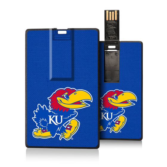 Kansas Jayhawks Solid Credit Card USB Drive 16GB-0