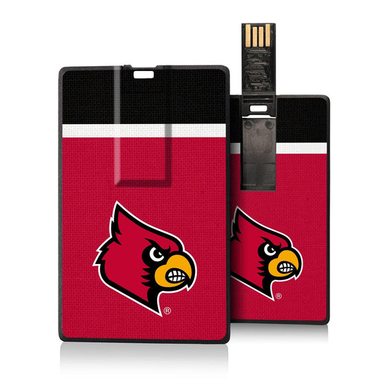 Louisville Cardinals Stripe Credit Card USB Drive 32GB-0
