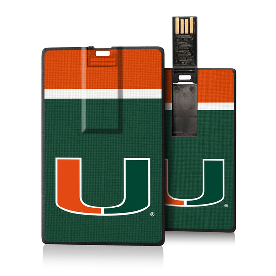 Miami Hurricanes Stripe Credit Card USB Drive 16GB-0