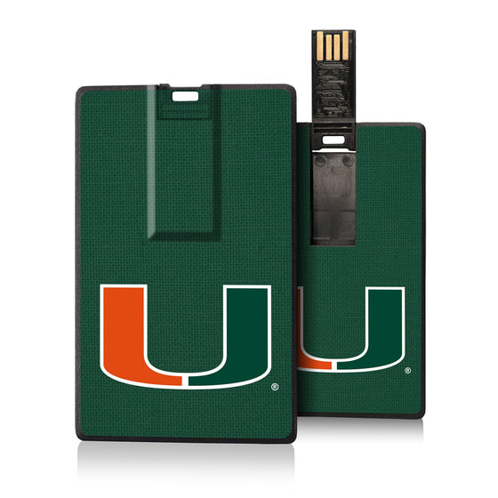Miami Hurricanes Solid Credit Card USB Drive 16GB-0