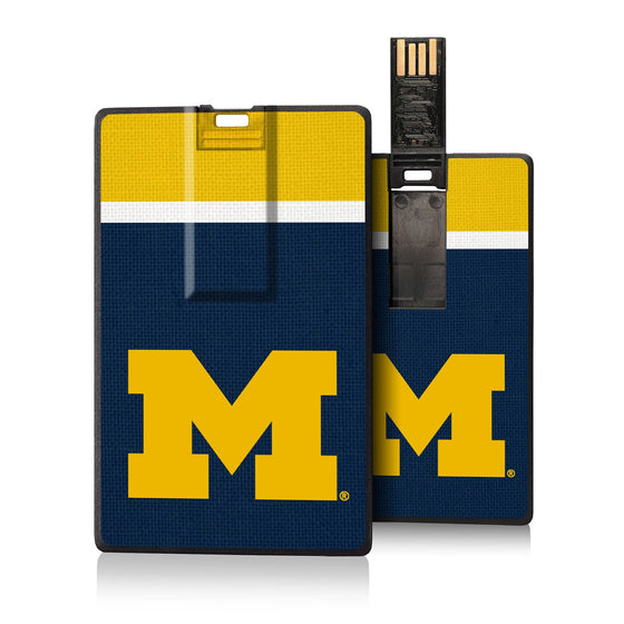 Michigan Wolverines Stripe Credit Card USB Drive 16GB-0