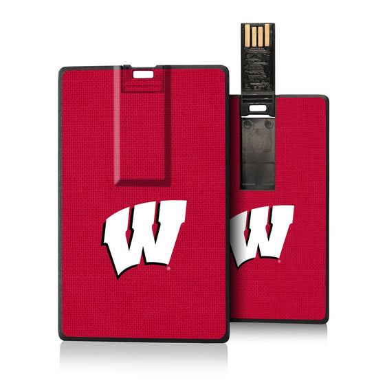Wisconsin Badgers Solid Credit Card USB Drive 16GB-0