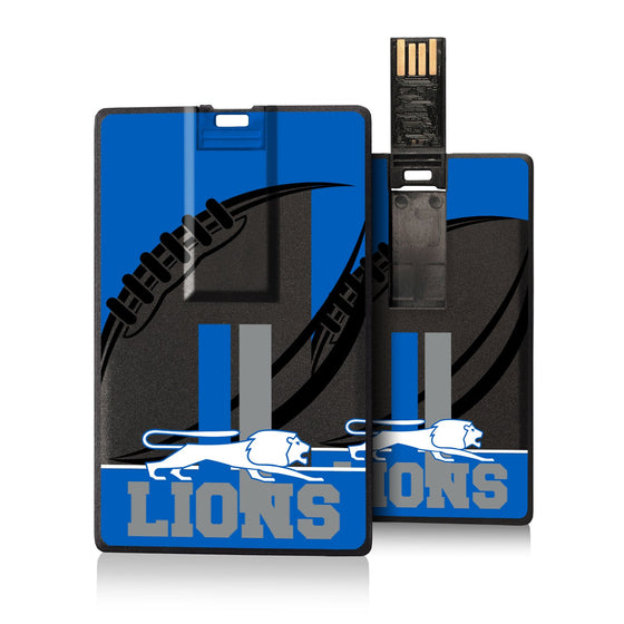 Detroit Lions Retro Passtime Credit Card USB Drive 32GB - 757 Sports Collectibles