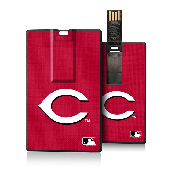 Cincinnati Reds Reds Solid Credit Card USB Drive 16GB - 757 Sports Collectibles