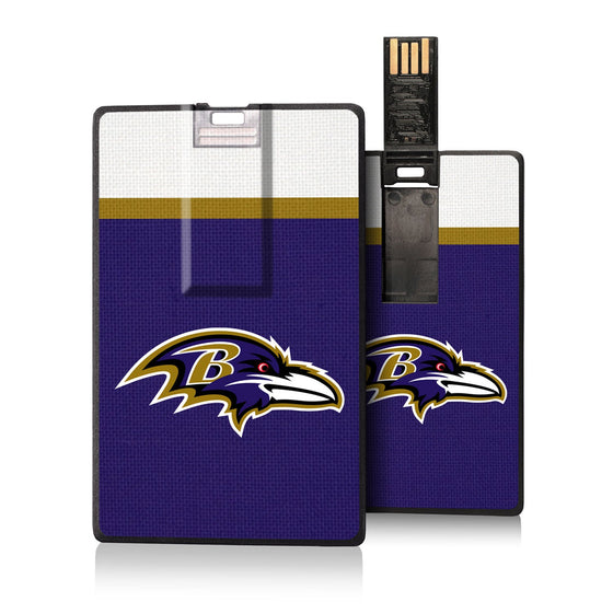 Baltimore Ravens Stripe Credit Card USB Drive 16GB - 757 Sports Collectibles