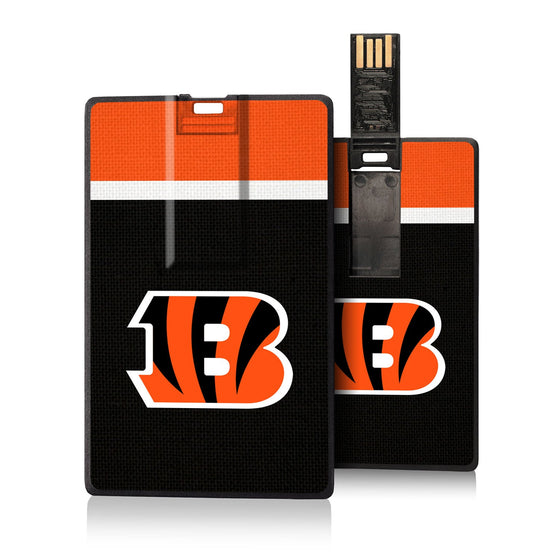 Cincinnati Bengals Stripe Credit Card USB Drive 16GB - 757 Sports Collectibles
