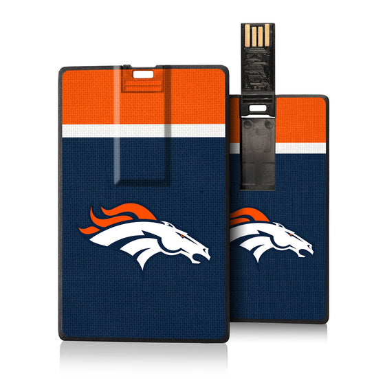 Denver Broncos Stripe Credit Card USB Drive 16GB - 757 Sports Collectibles