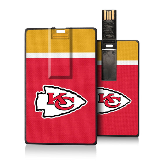 Kansas City Chiefs Stripe Credit Card USB Drive 16GB - 757 Sports Collectibles