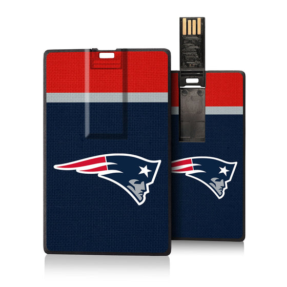 New England Patriots Stripe Credit Card USB Drive 16GB - 757 Sports Collectibles